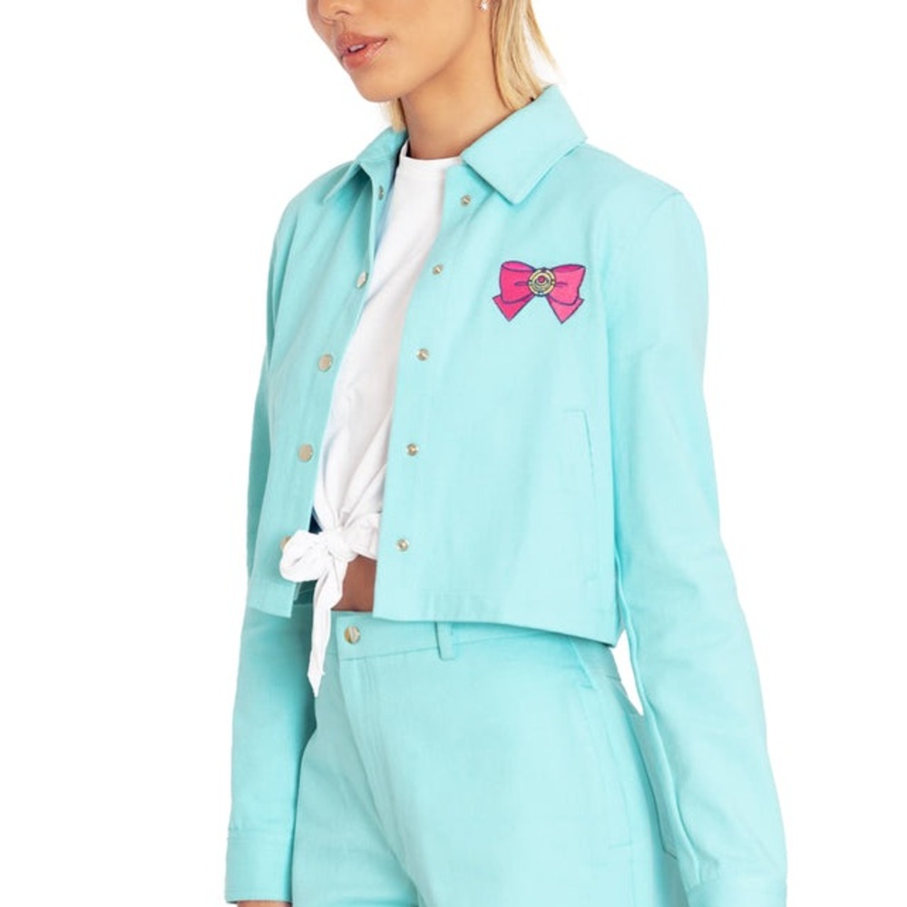Blackmilk Sailor Moon Aqua Button-Up Cropped Jacket (part of a set) WORN ONCE - Picture 4 of 6